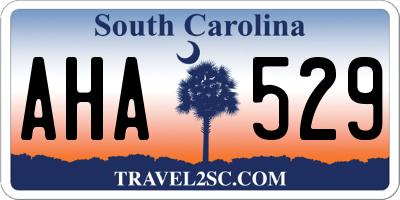 SC license plate AHA529