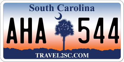 SC license plate AHA544
