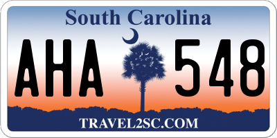 SC license plate AHA548