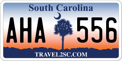 SC license plate AHA556