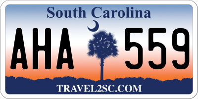 SC license plate AHA559