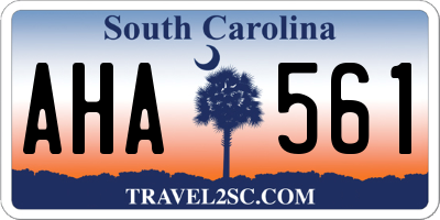 SC license plate AHA561