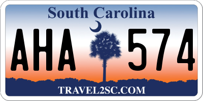 SC license plate AHA574