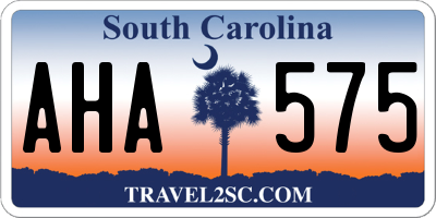 SC license plate AHA575