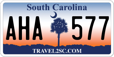 SC license plate AHA577