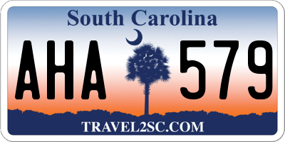 SC license plate AHA579