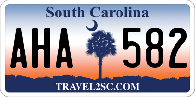 SC license plate AHA582
