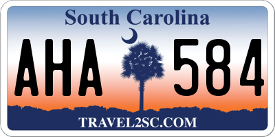 SC license plate AHA584