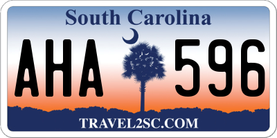 SC license plate AHA596