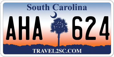 SC license plate AHA624