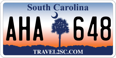 SC license plate AHA648