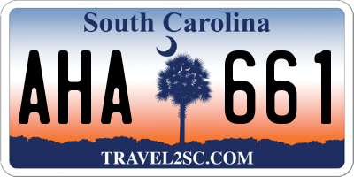 SC license plate AHA661