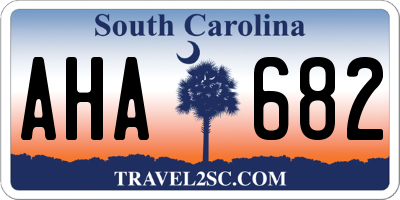 SC license plate AHA682