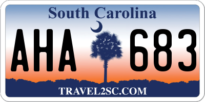 SC license plate AHA683