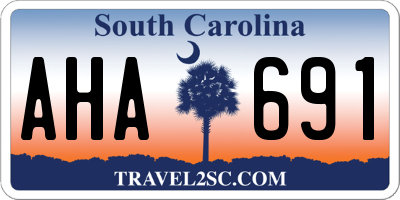 SC license plate AHA691