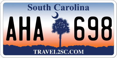 SC license plate AHA698