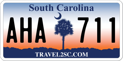 SC license plate AHA711