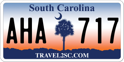 SC license plate AHA717