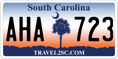 SC license plate AHA723