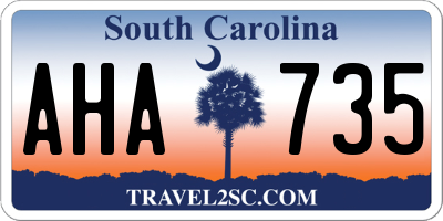 SC license plate AHA735