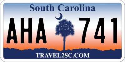 SC license plate AHA741