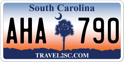 SC license plate AHA790