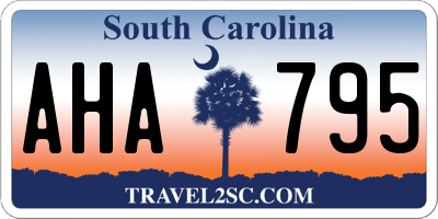 SC license plate AHA795
