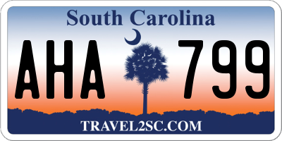 SC license plate AHA799