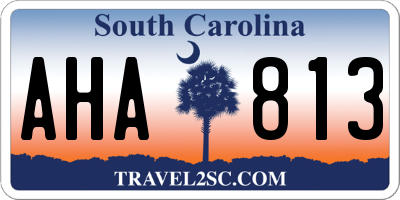 SC license plate AHA813
