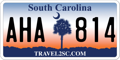 SC license plate AHA814