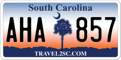 SC license plate AHA857