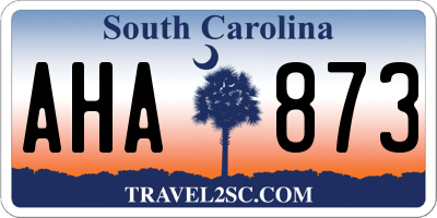 SC license plate AHA873