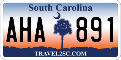 SC license plate AHA891