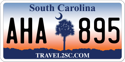 SC license plate AHA895
