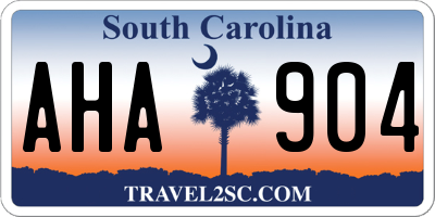 SC license plate AHA904
