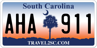 SC license plate AHA911
