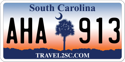 SC license plate AHA913