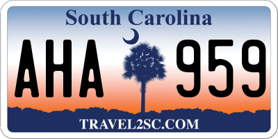 SC license plate AHA959