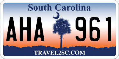 SC license plate AHA961