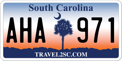 SC license plate AHA971