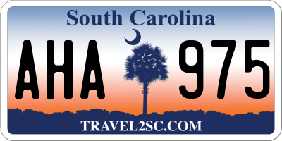 SC license plate AHA975
