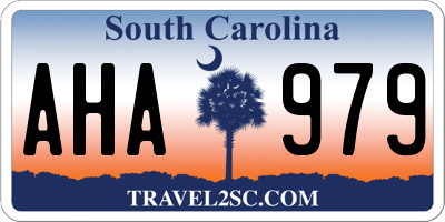 SC license plate AHA979