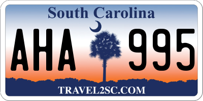SC license plate AHA995