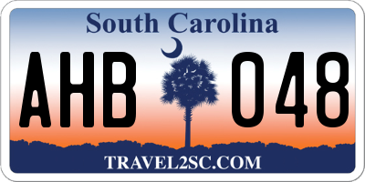 SC license plate AHB048
