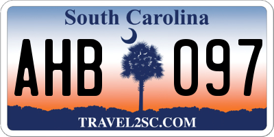 SC license plate AHB097