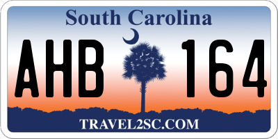 SC license plate AHB164