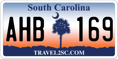 SC license plate AHB169