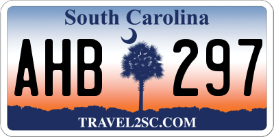 SC license plate AHB297