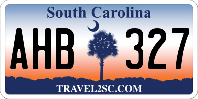 SC license plate AHB327