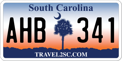 SC license plate AHB341
